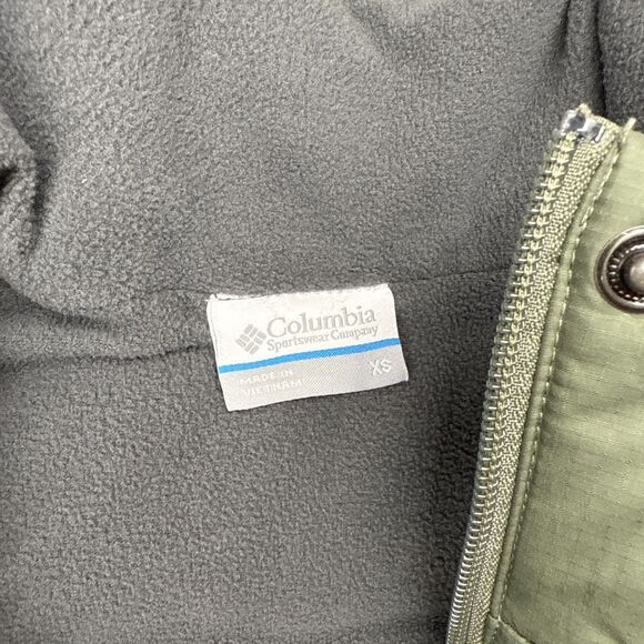 Columbia Horstman Glacier Full Zip Green Puffer Vest Women's XSmall Polyester - Picture 8 of 12